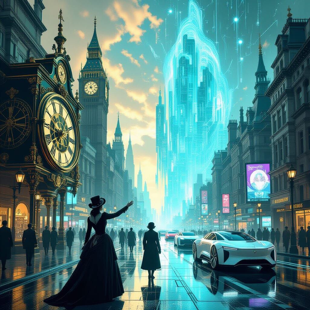 Time separated by a street  by @Garron