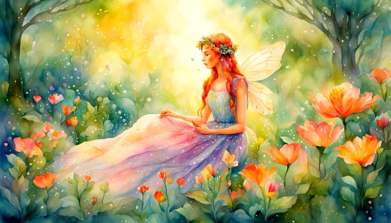 The flower fairy at the bottom of the garden