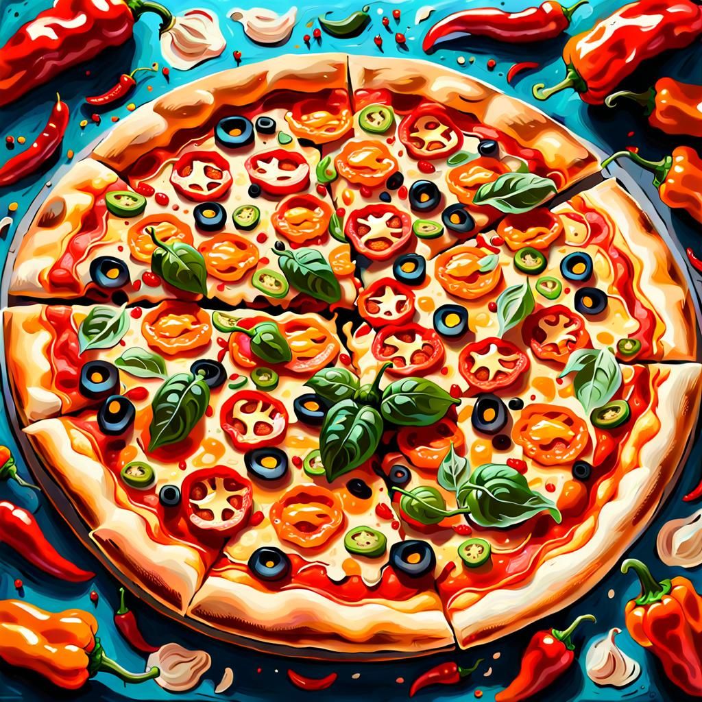 Habanero Pizza II - AI Generated Artwork - NightCafe Creator