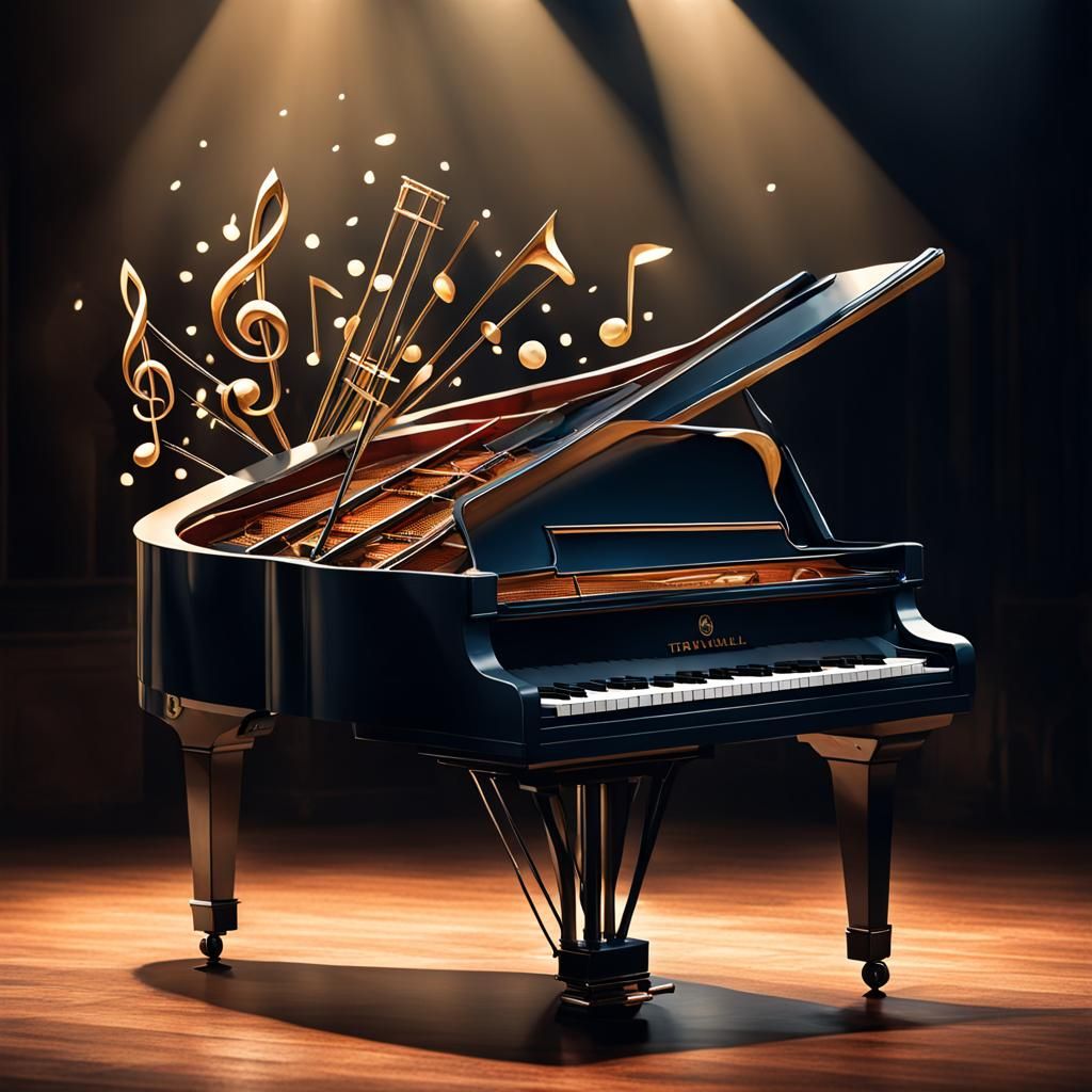 AI Generated Image of Musical Notes