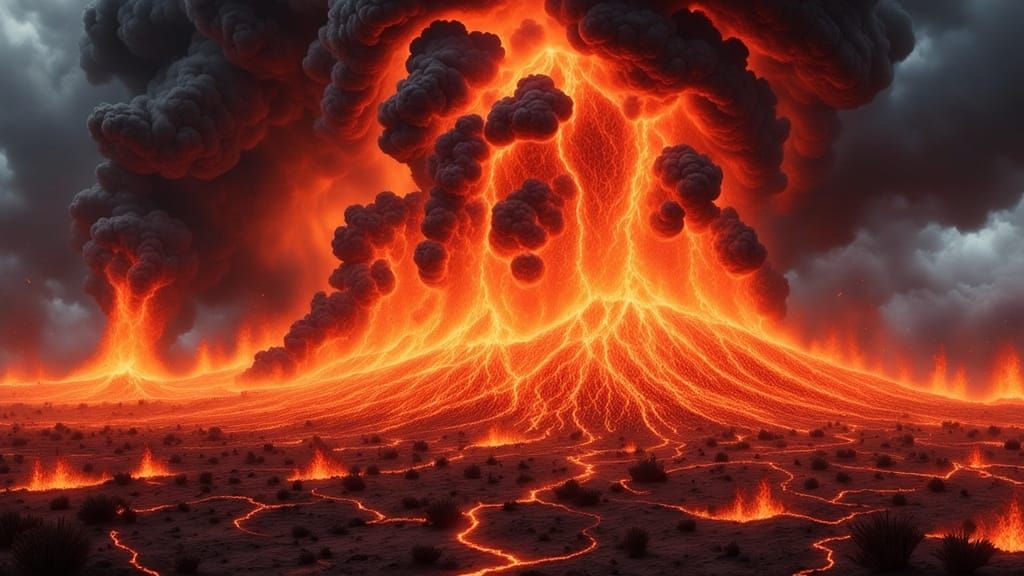 Massive Outback Forest Fire in Hyperrealistic Style