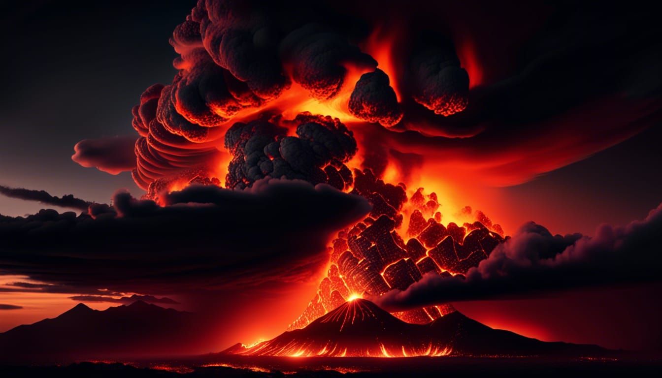 Flaming Clouds Of Volcanoooooo