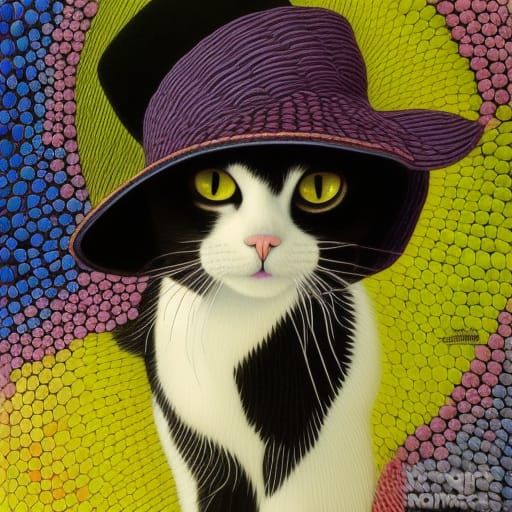 The Cat in the Hat (2 of 4) - AI Generated Artwork - NightCafe Creator