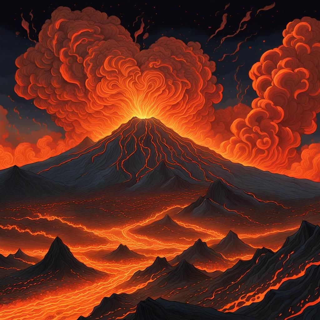 Volcano Nightmare  by @Ryota Muranaka
