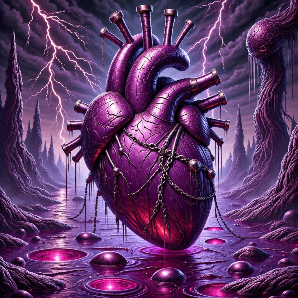 Surreal Purple Heart #02