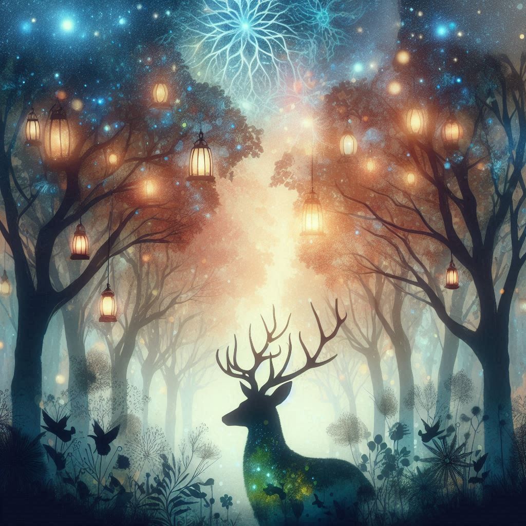 double exposure beautiful fantasy portrait landscape..