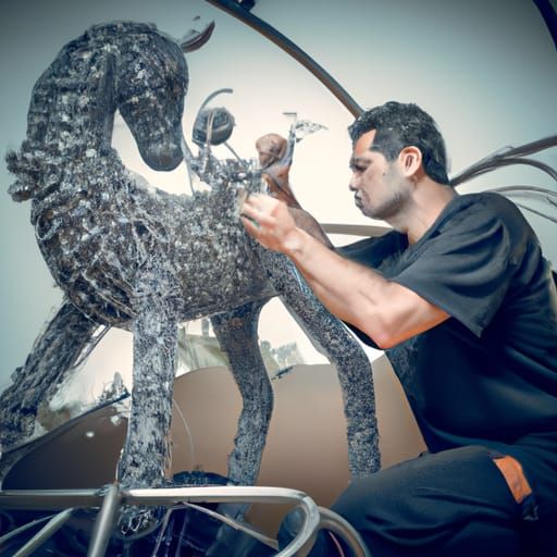 The sculptor - assembling the ponytail