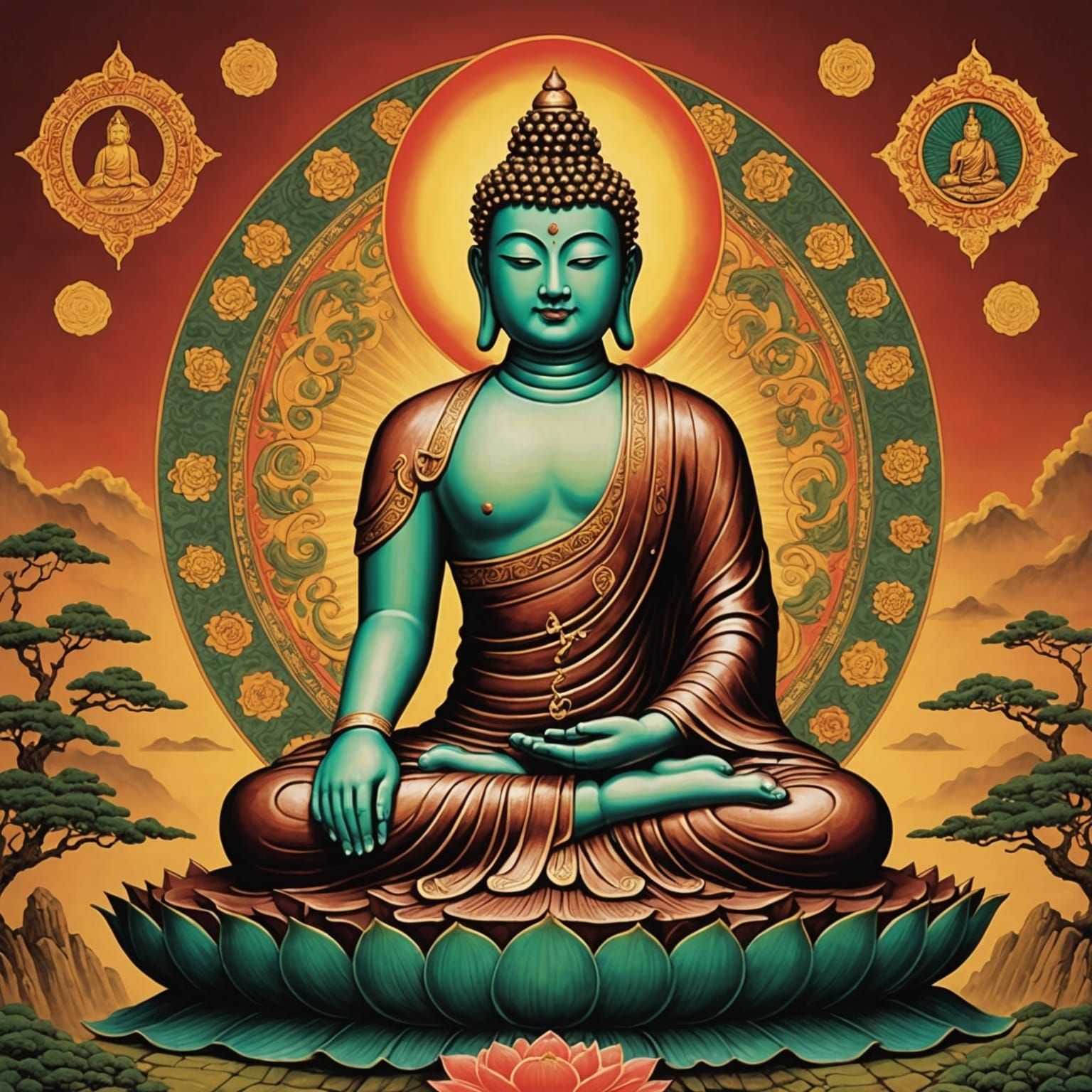 Marichi: Buddhist Goddess of Light in Splash Art