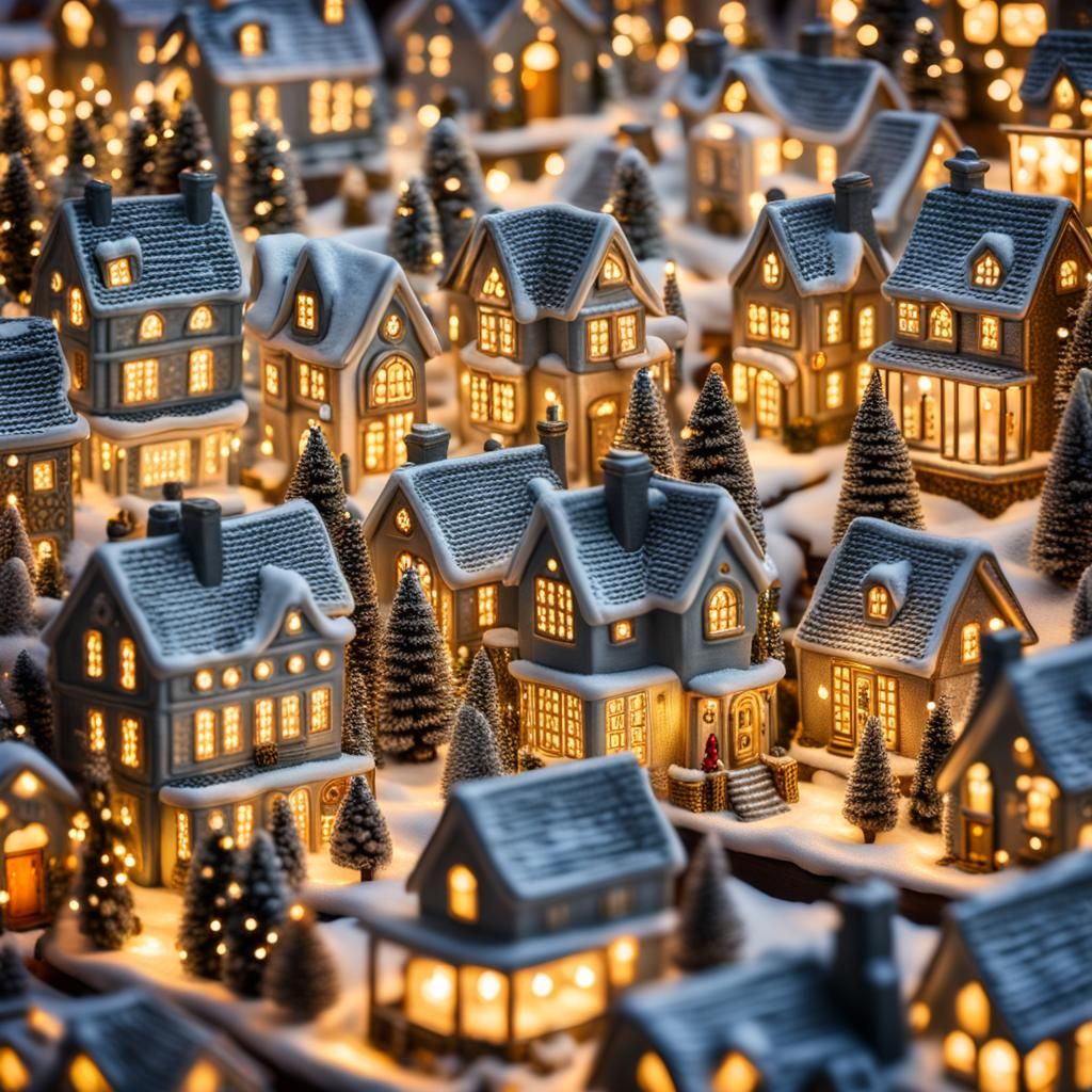 Wintry Christmas Village