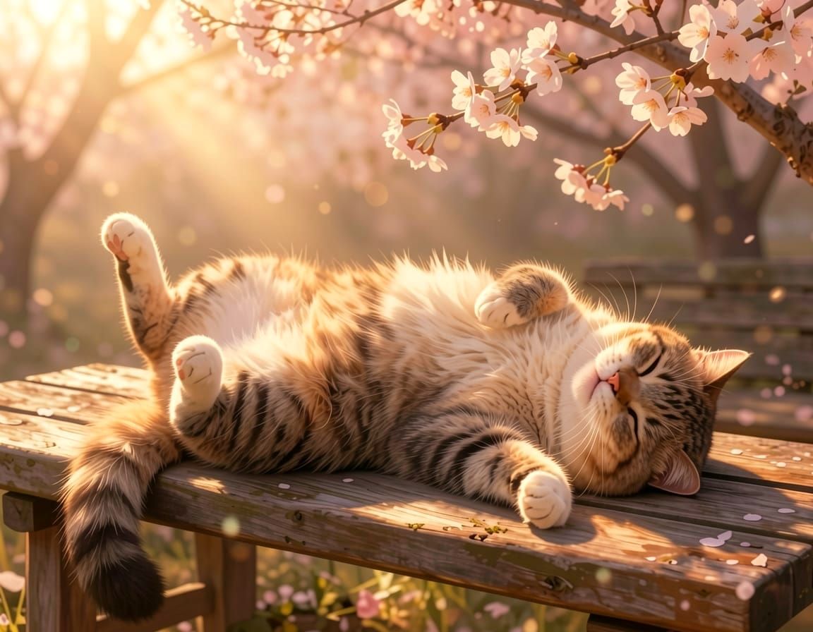 Morning Catnap: Cherry Whisper  by @Artless