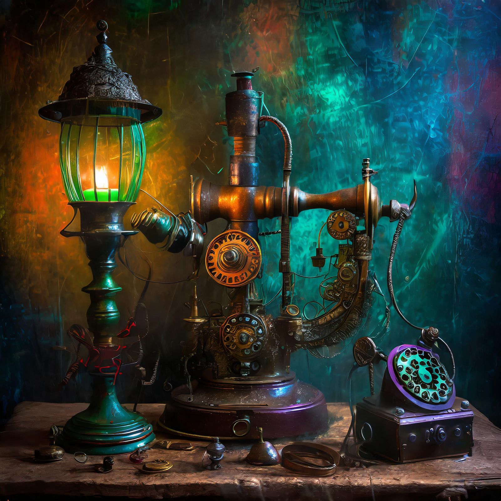 Phone lantern sewing machine