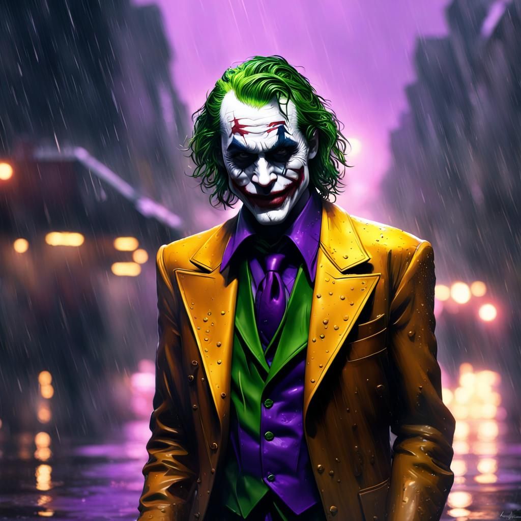 The joker in the rain