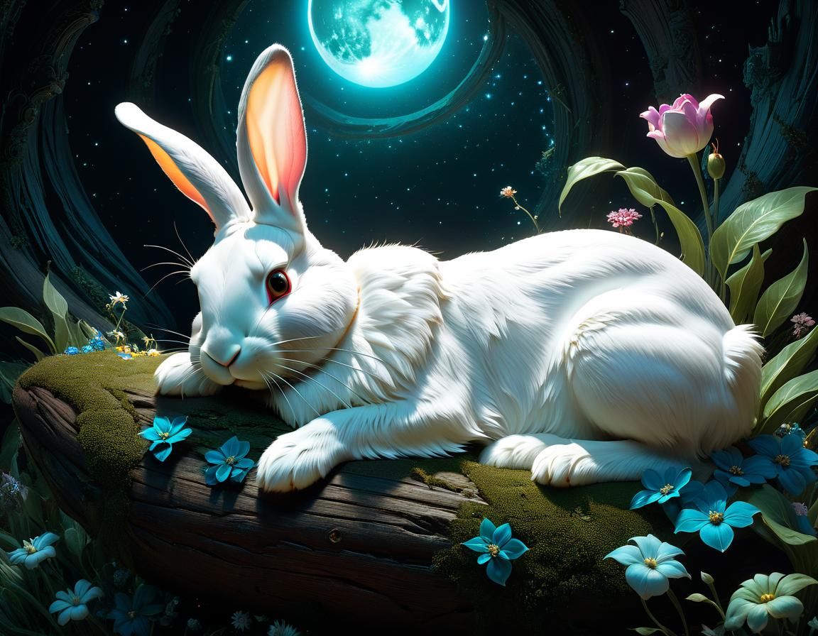 Sleeping Bunny - AI Generated Artwork - NightCafe Creator