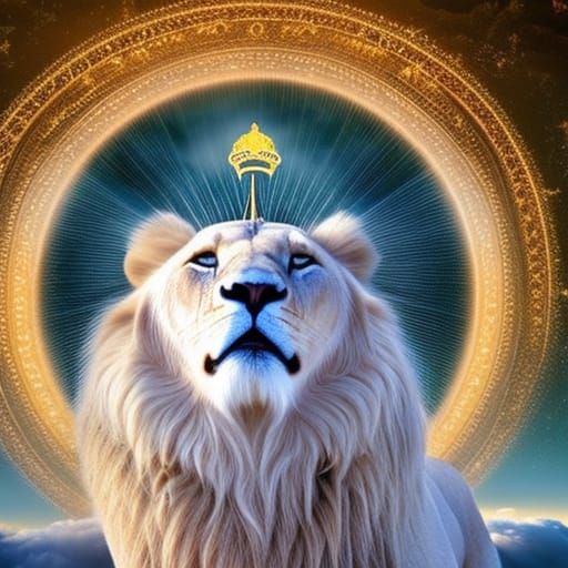 The Lion that went to heaven - AI Generated Artwork - NightCafe Creator