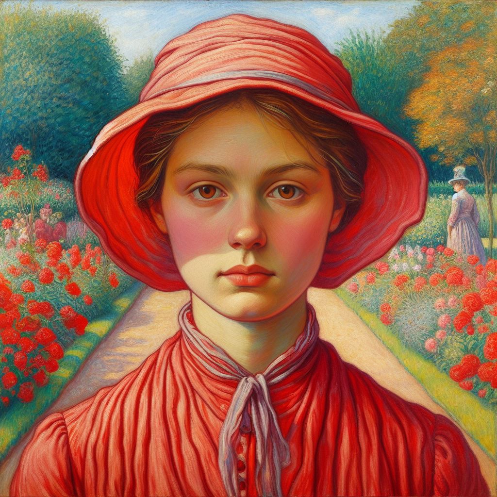 Woman in red
