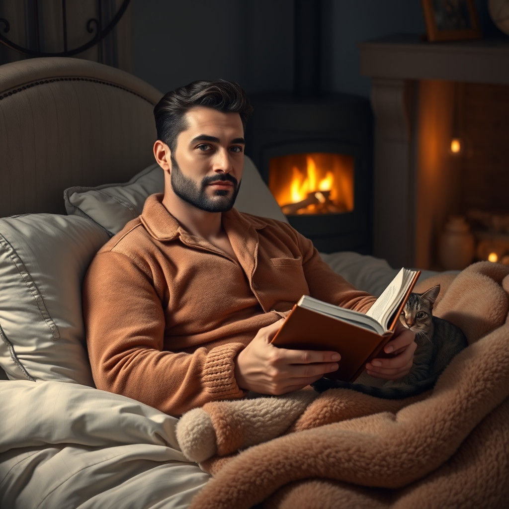 A good book, and a good furry companion