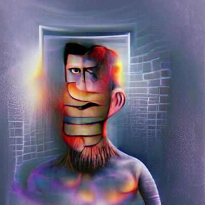 A man turned inside out