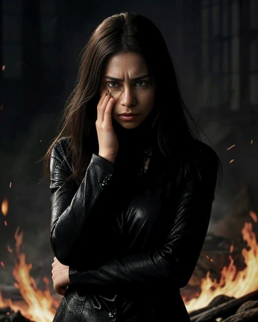 Once I cried.  The tears I shed glinted with a cold fire in ...