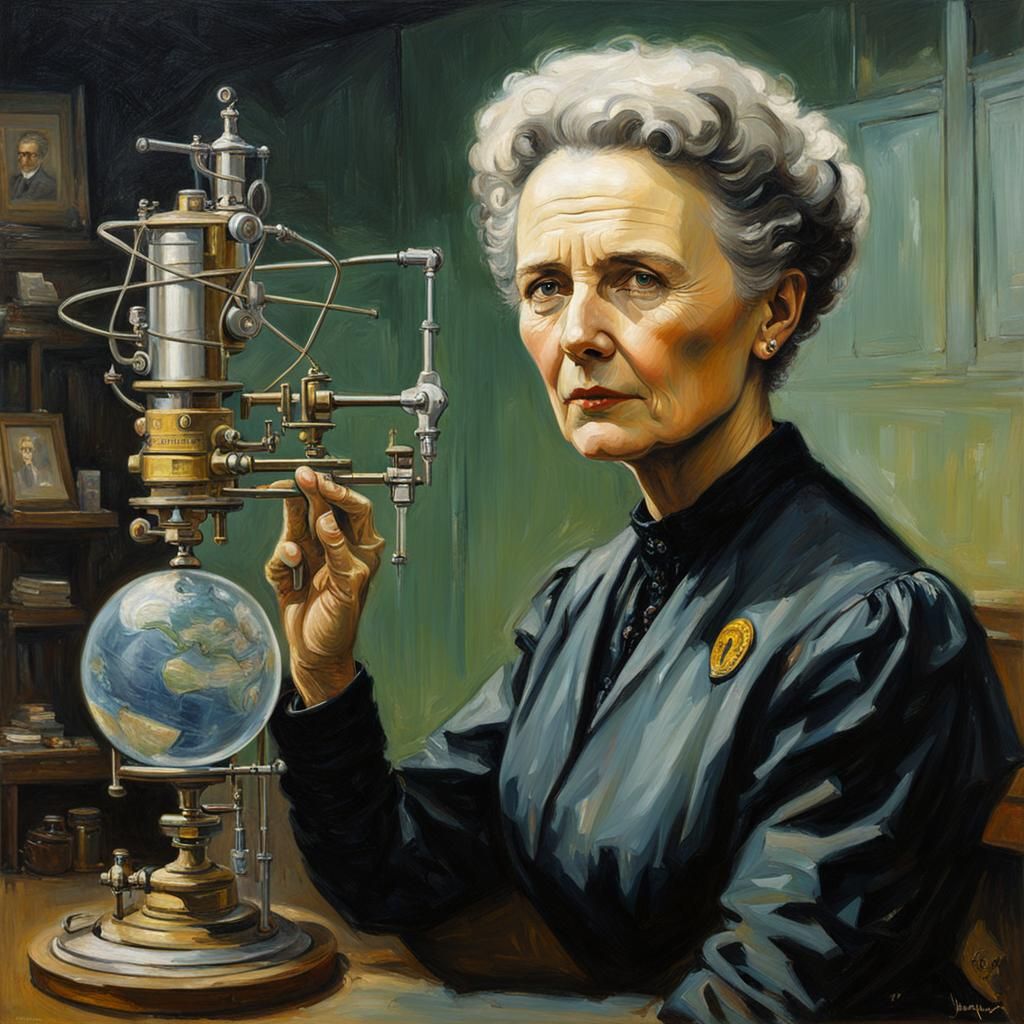 Marie Curie, découverte de la radio activité, prix Nobel de chimie.  by @Phyllis