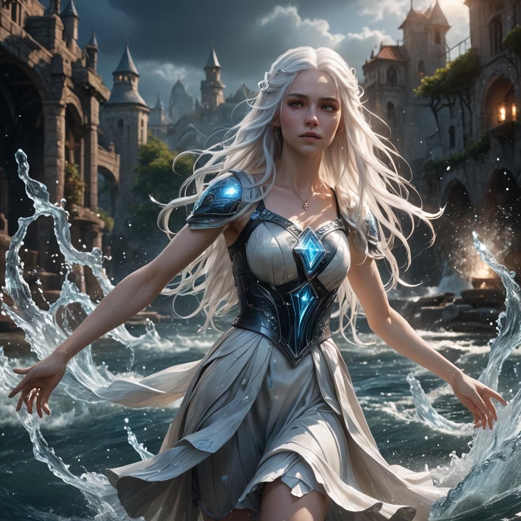 A teenage girl with water powers that can control water. She...