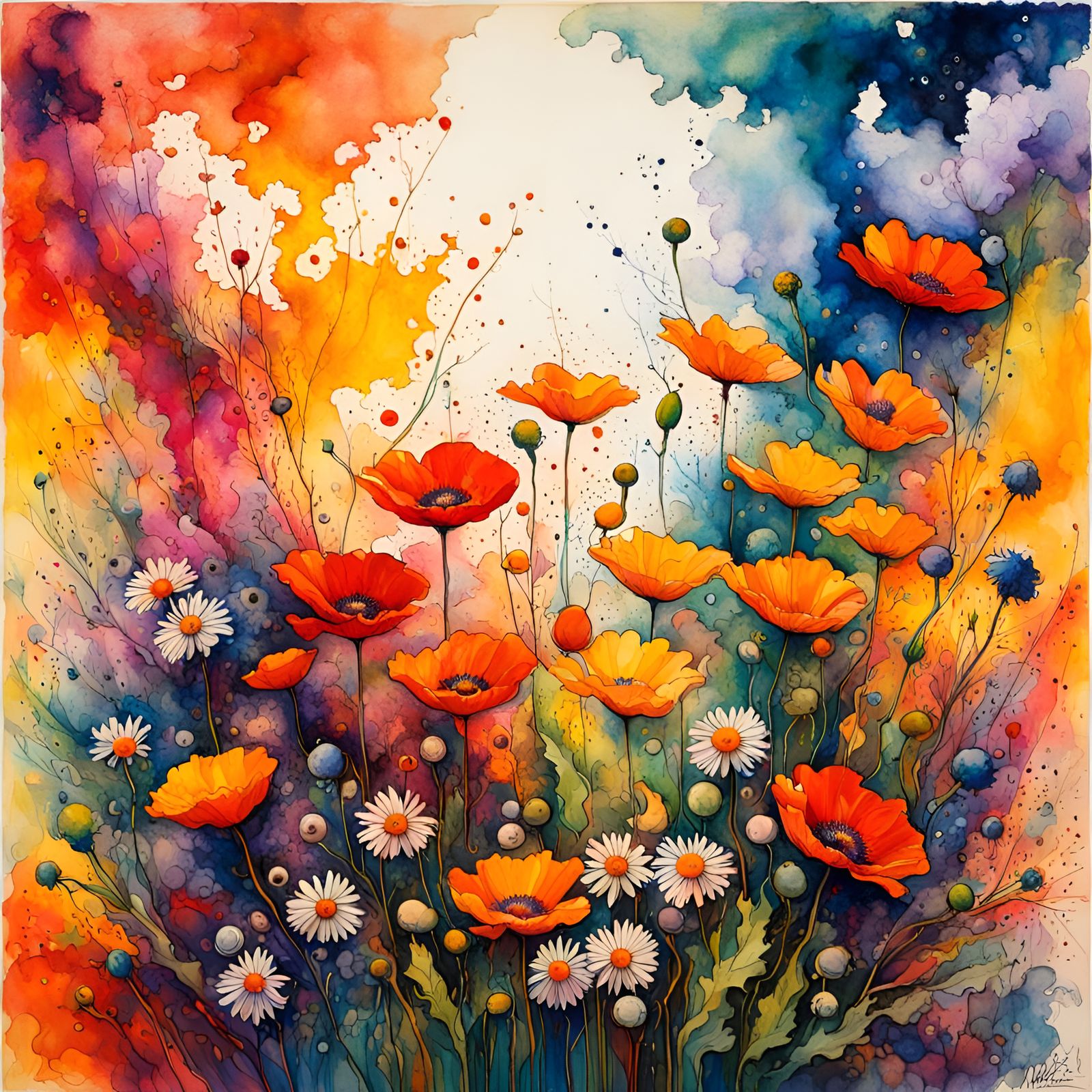 Homage to Klimt’s Bauerngarten  by @nafri