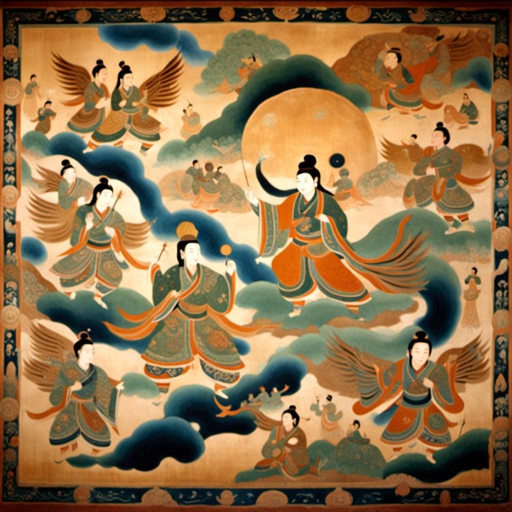 Dunhuang Flying Deities Mural Art