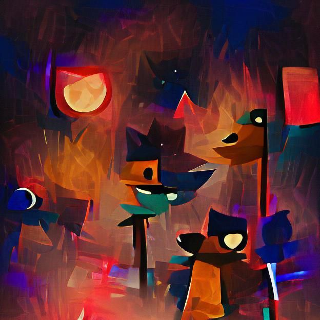 Night in the Woods, abstract