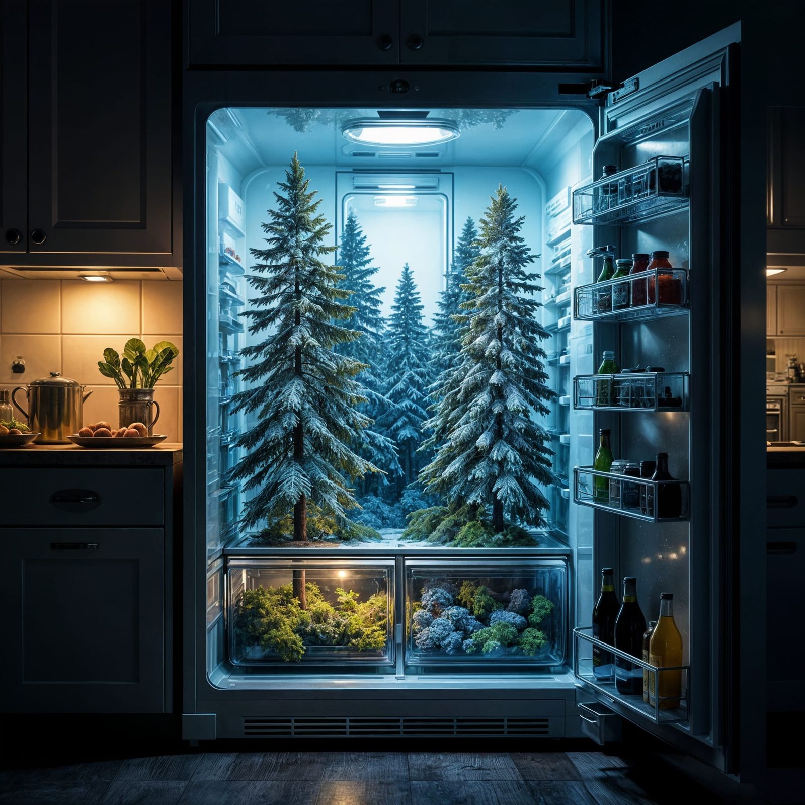 Kitchen forest.   by @Mad Piece Maker