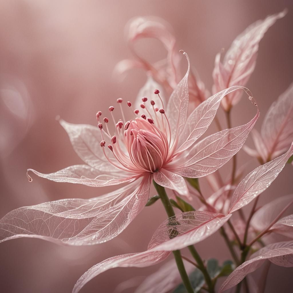 Pink delicate flower  by @Mangochango