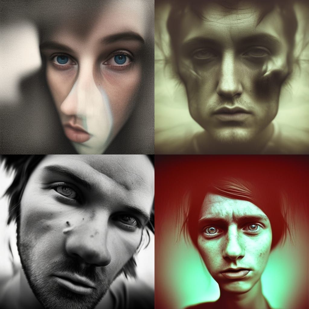 Psychedelic Hypnotic Visual Illusion Close up portrait, ambi...