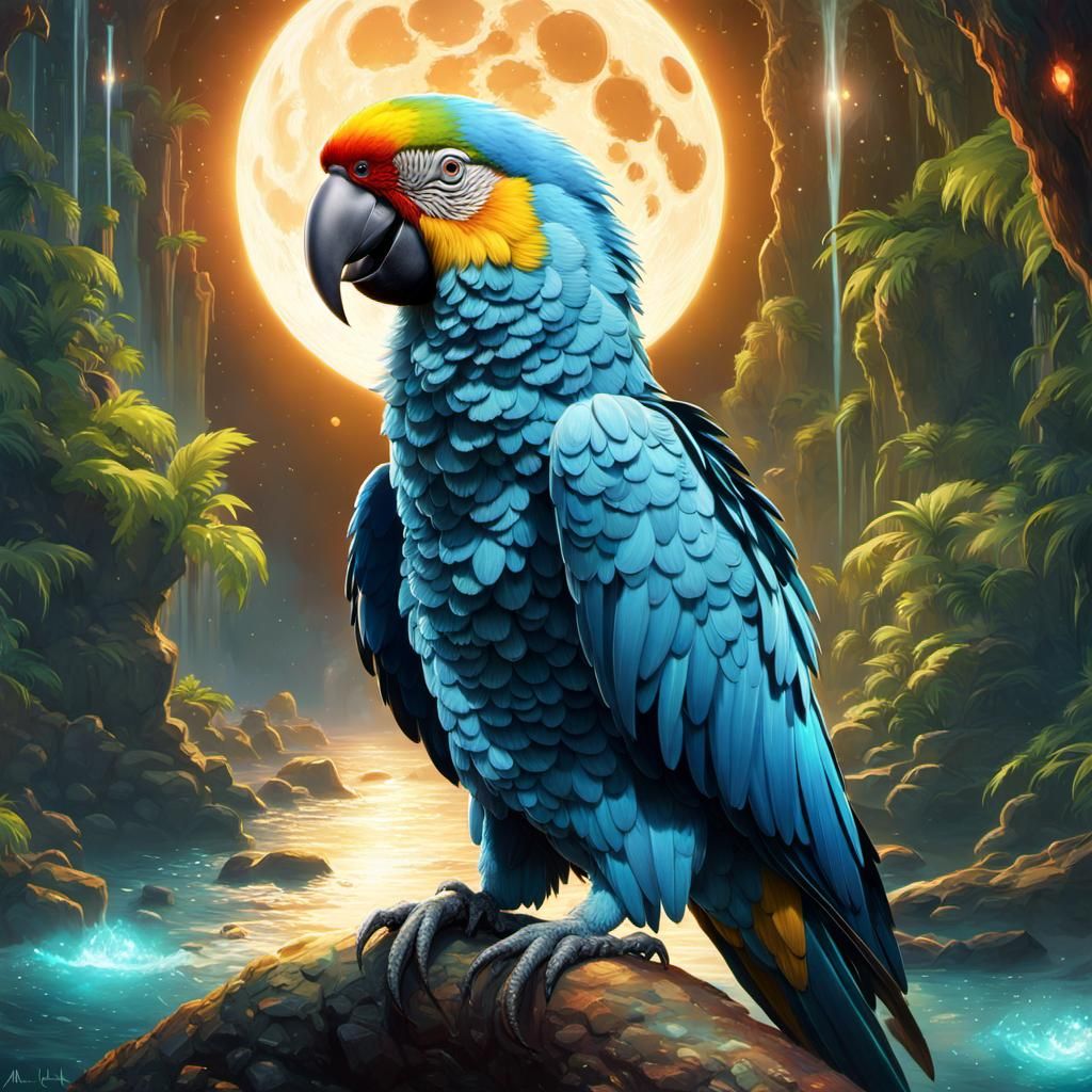 lovely parrot  by @Dakeu