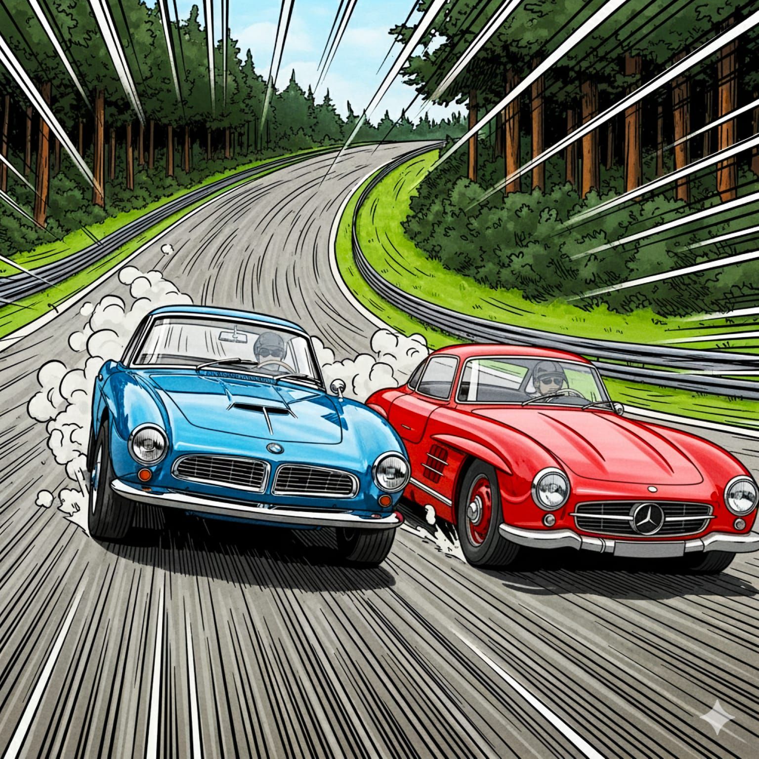 Battle of 1950s German Classics: BMW 507 vs Mercedes 300SL G...