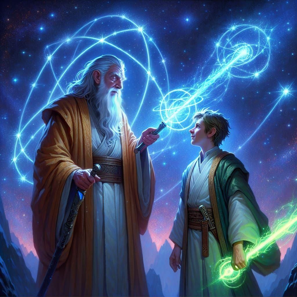 Jedi Master & Apprentice - AI Generated Artwork - NightCafe Creator