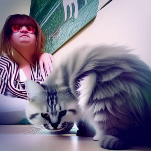 Weird blind cat
