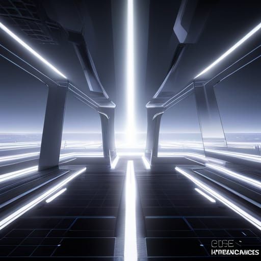 space lines tron shapes black hyper - AI Generated Artwork - NightCafe ...