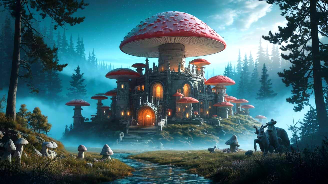 Art named - The Mushroom Kingdom  by @Kalo-Yan