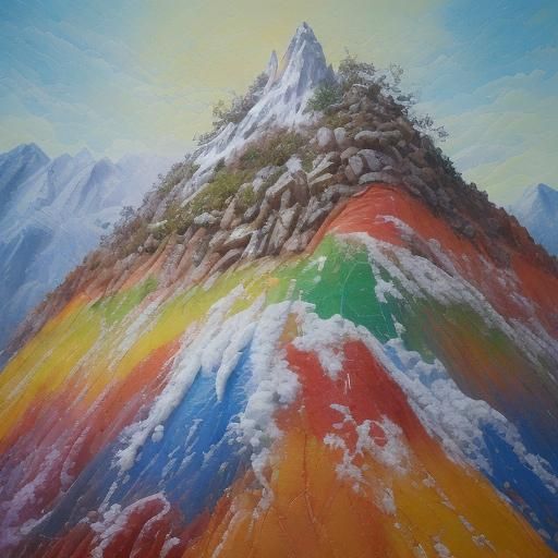 Himalayan Sky Burial: Expressionist Impasto Painting