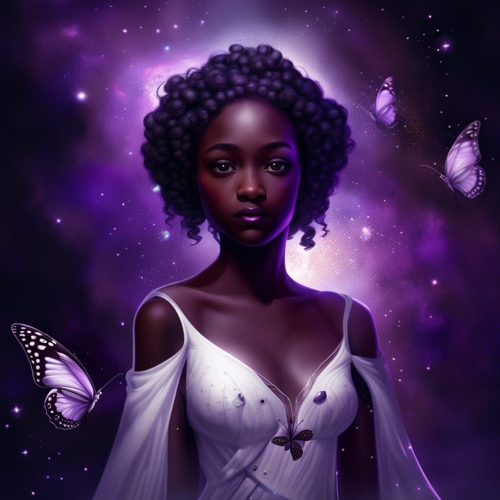 Butterfly princess stepping into the future