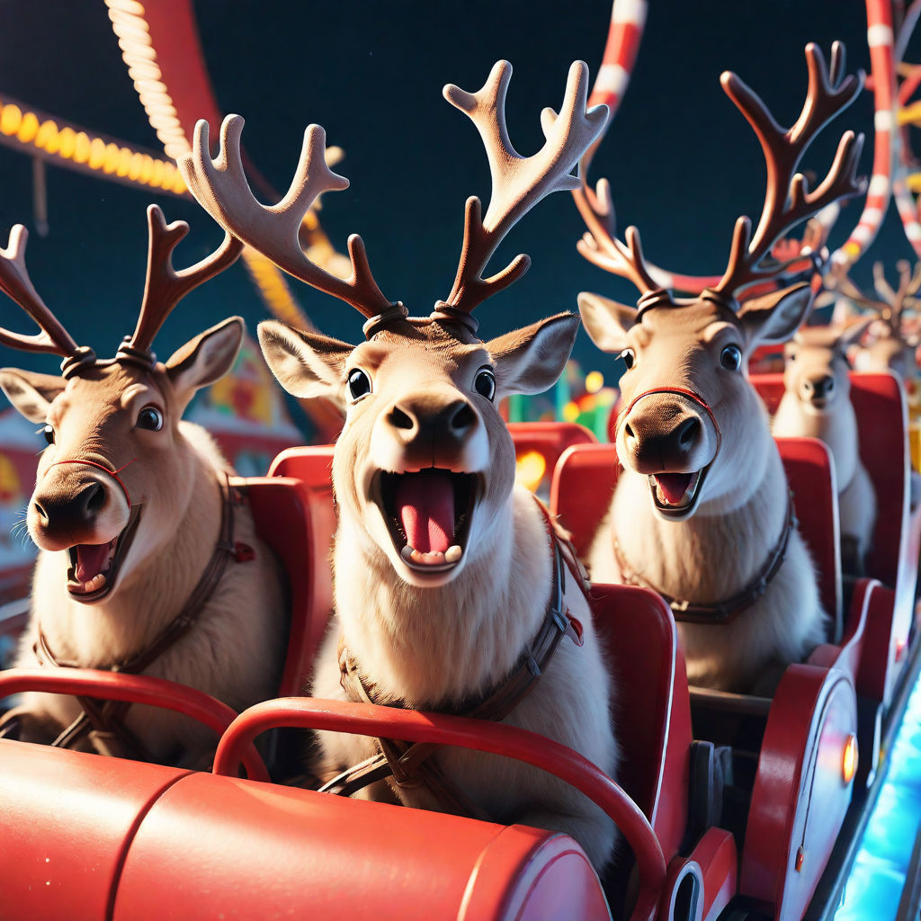 All work and no play....makes our Rudolph ,Thumper Prancer a...