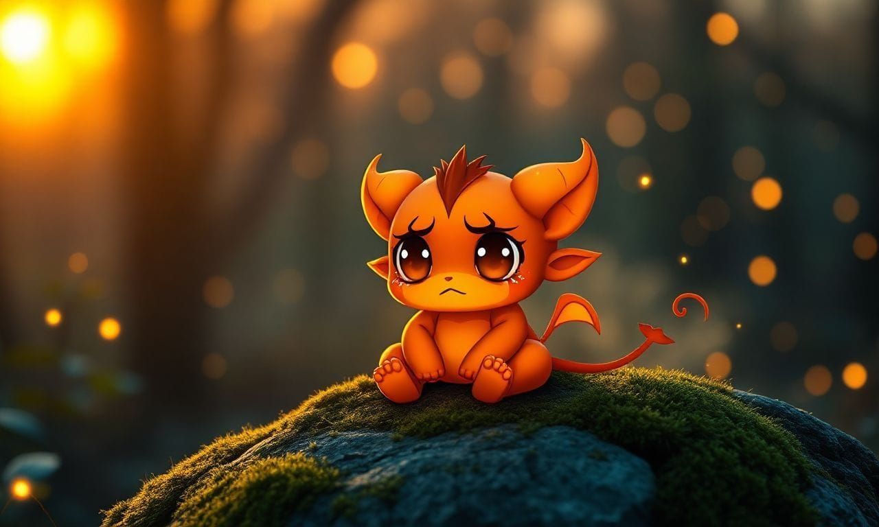 Sad chibi demon