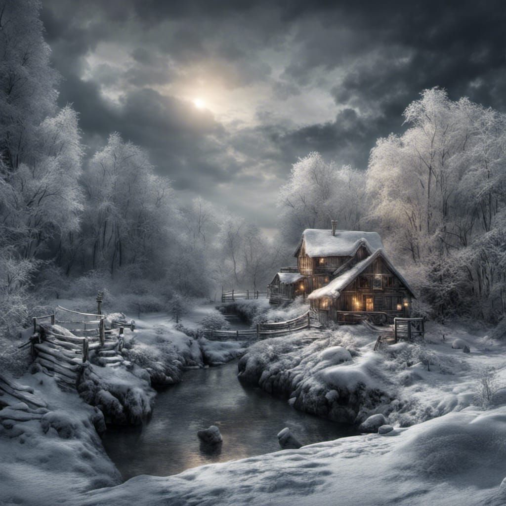 Deep Winter Haven Embracing the Chill  by @Pip