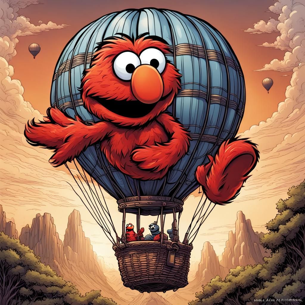 Elmo hot air balloon