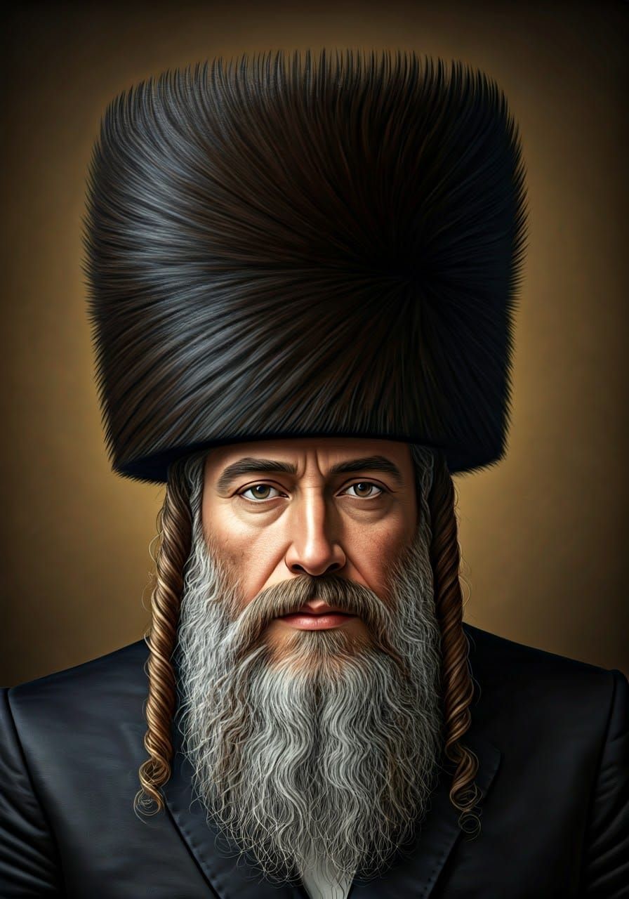 Regal Shtreimel in Luxurious Black Velvet