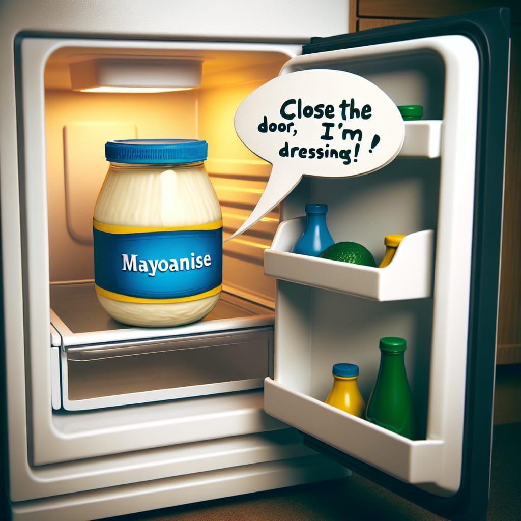 What did the mayonnaise say to the refridgerator?  by @Lady of the Thorns