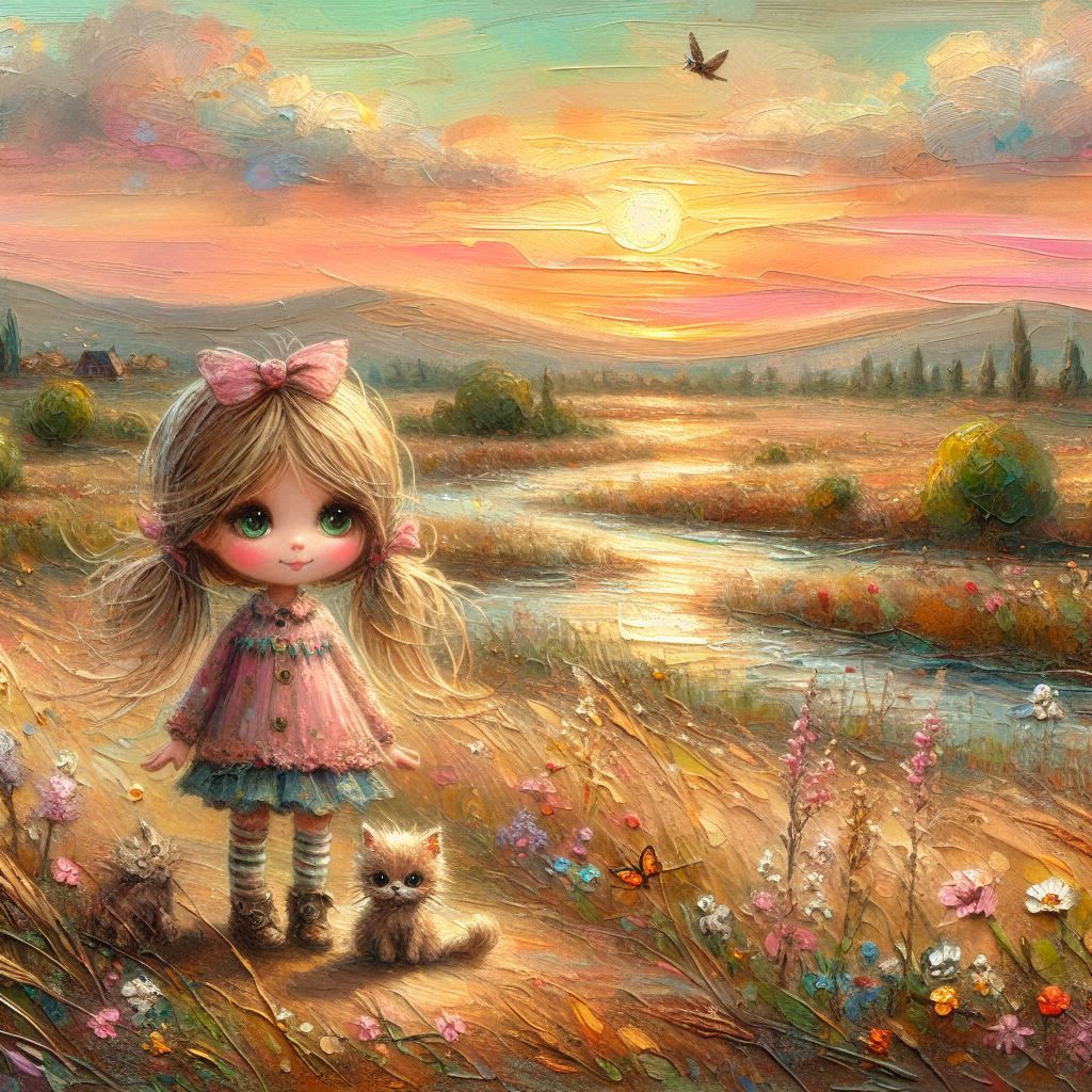 landscape. cute painting.
