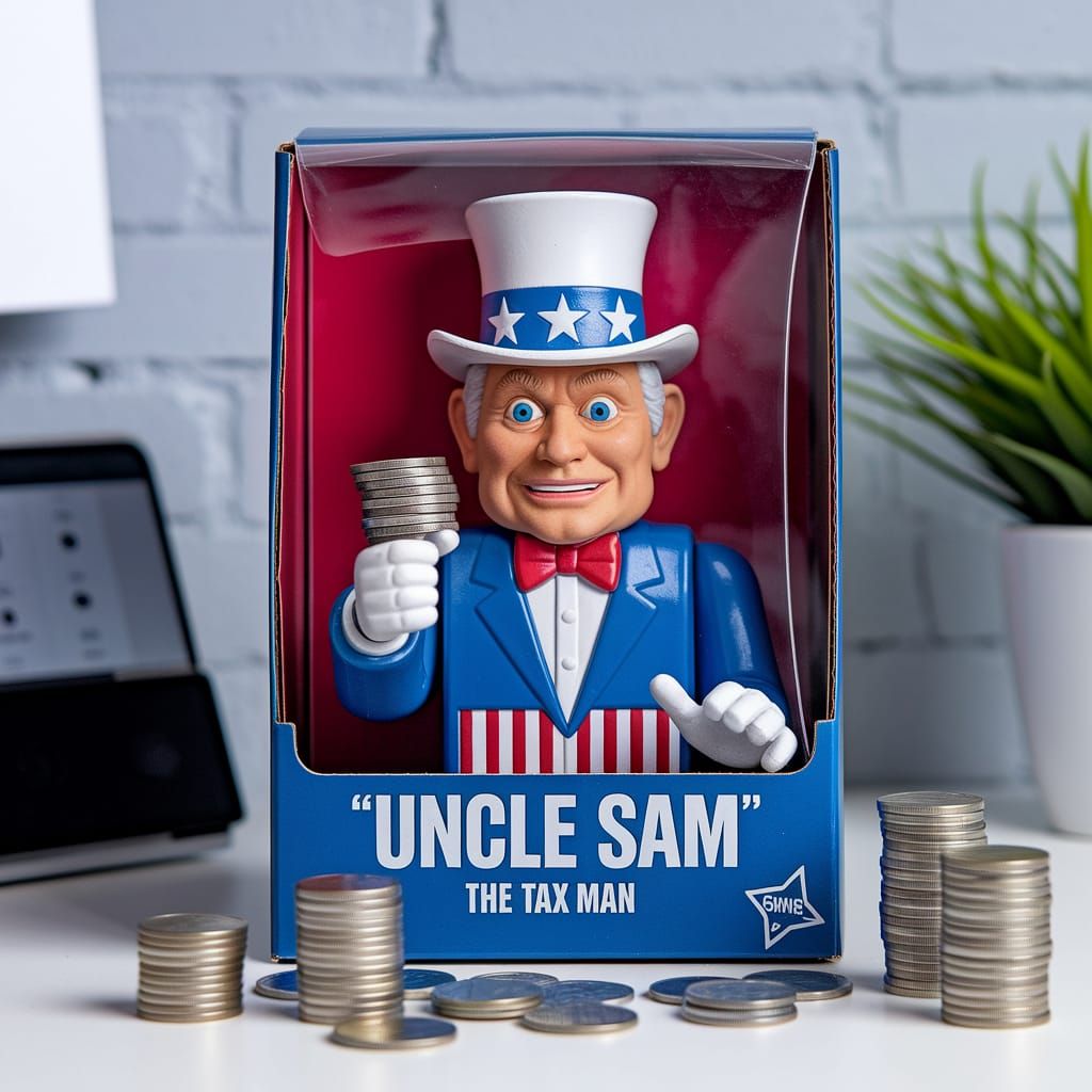 Taxman Robot in Collectible Action Figure Box