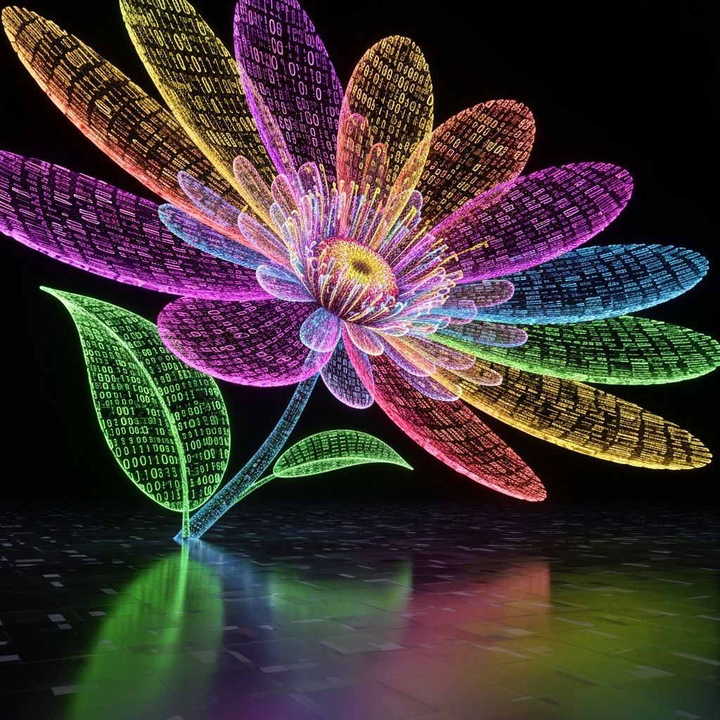 digital flower   by @photon