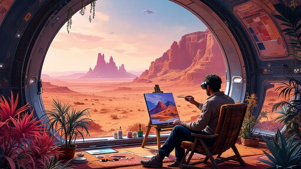 An artist painting  by @Kruell-Life