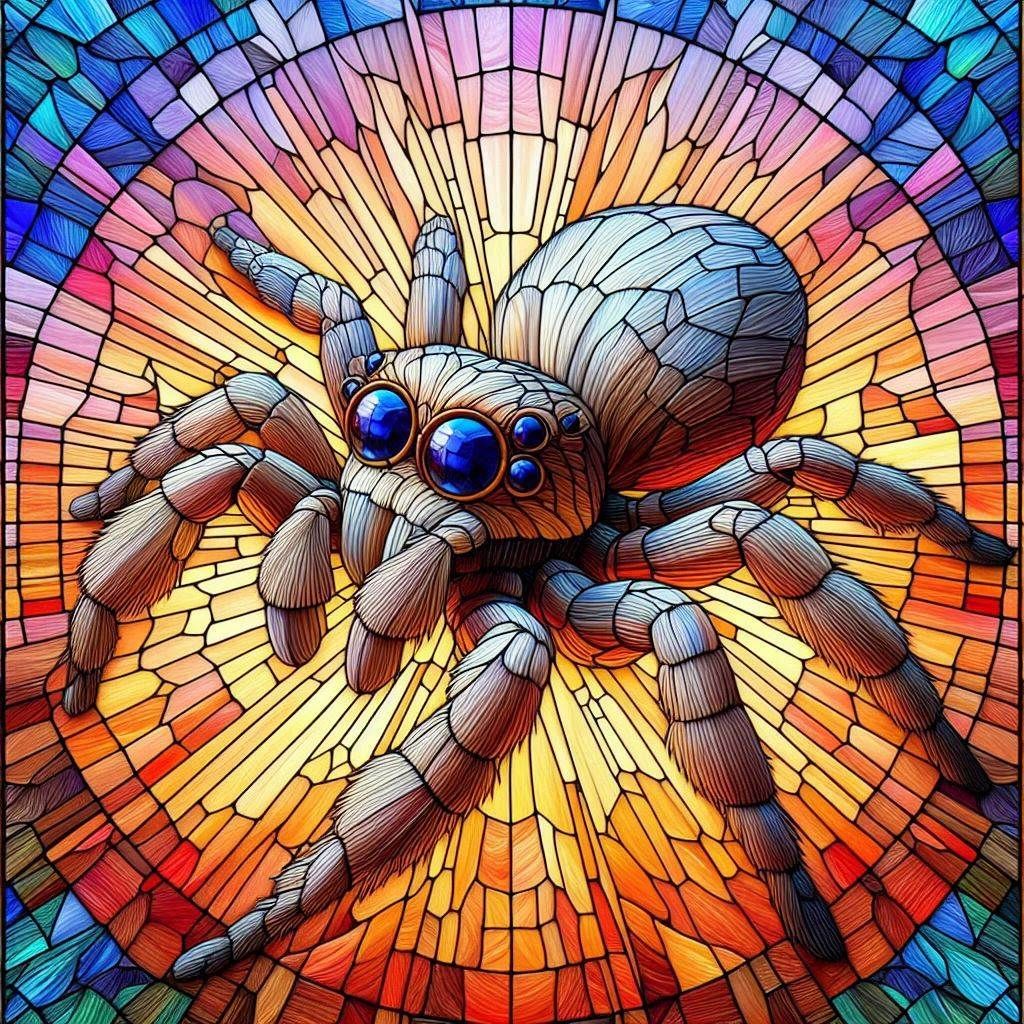 Spider Stained Glass