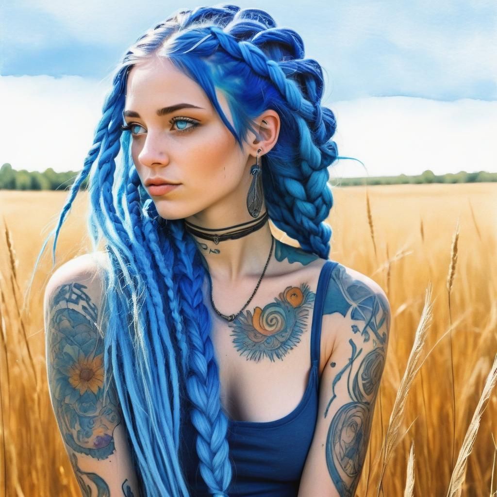 blue woman II